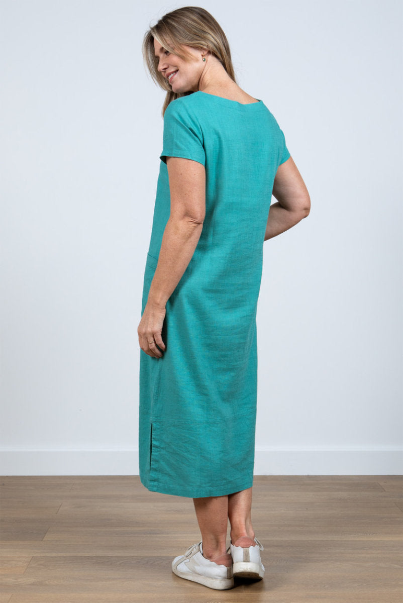 Summer Breeze dress, sea green