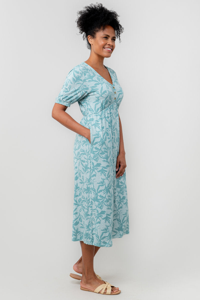 Lilian dress, fauna, mint