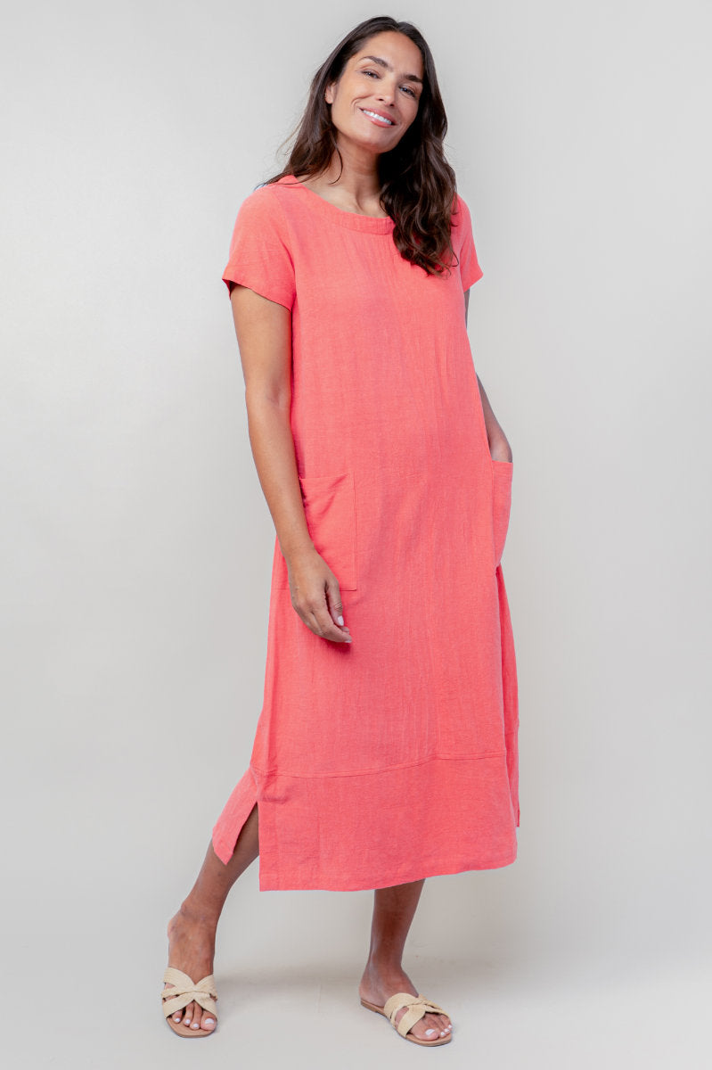 Summer breeze dress, coral