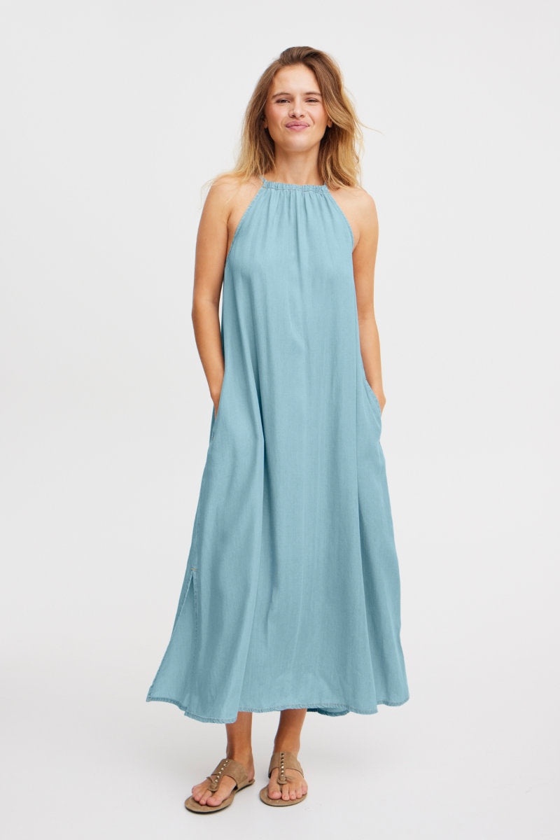 Gaja dress, light denim