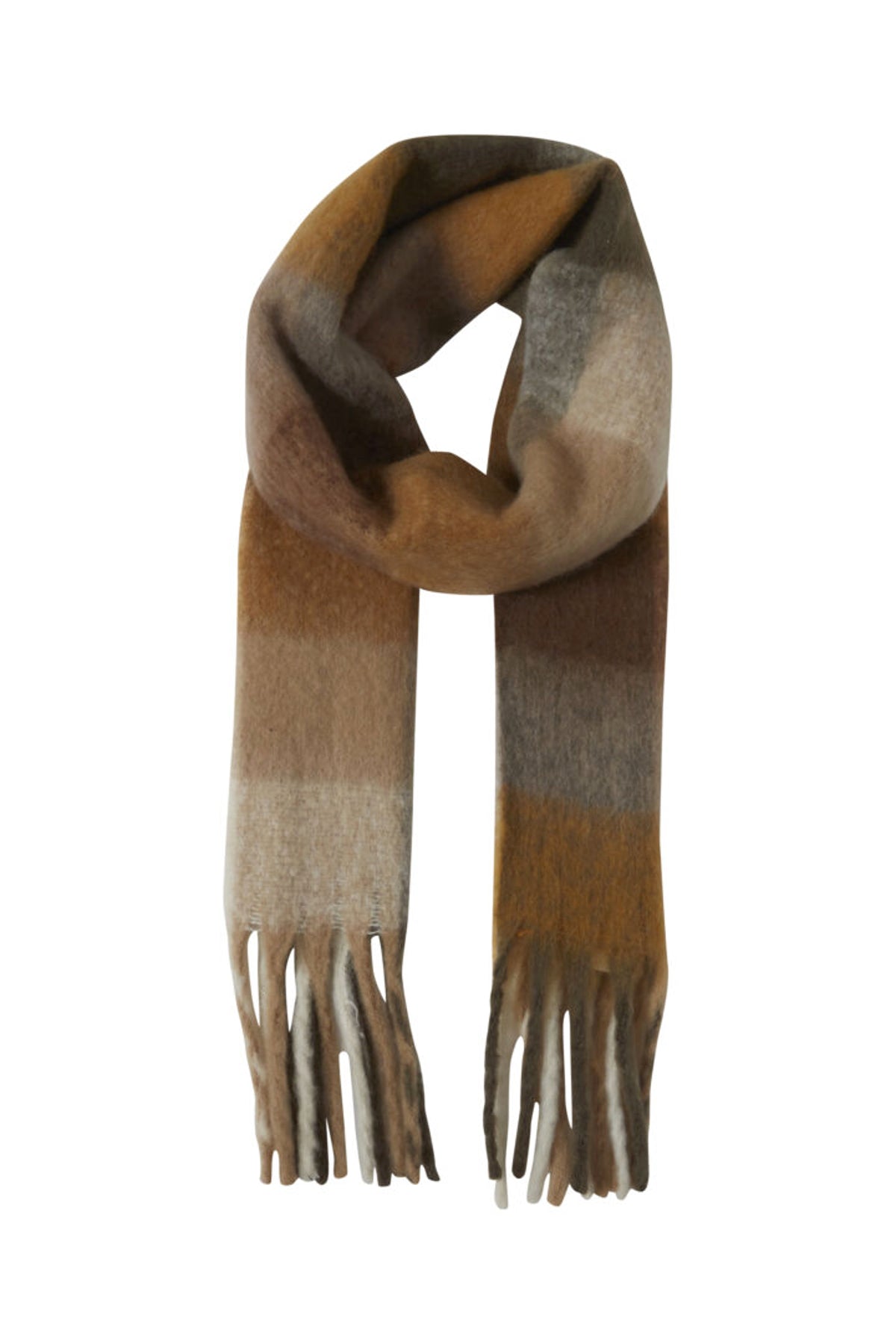 Whita fluffy scarf, Butterscotch