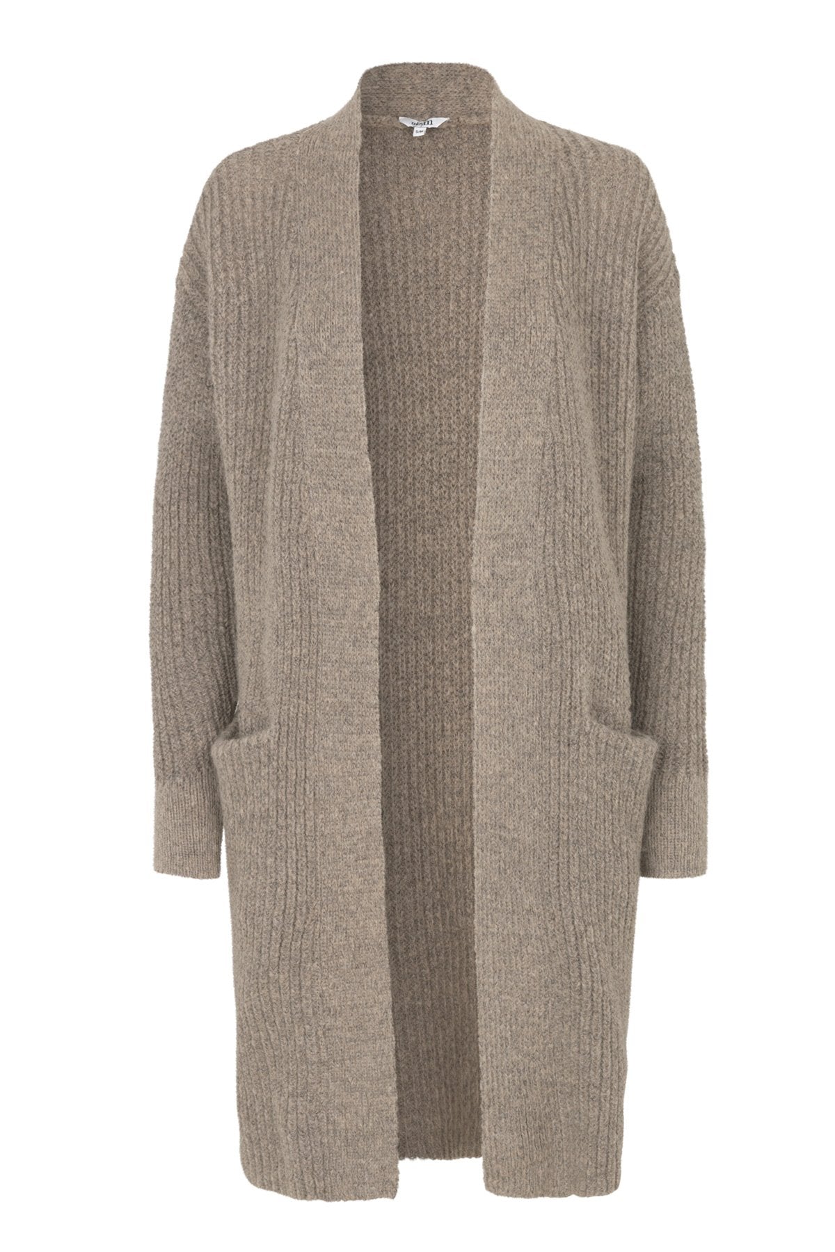 mbyM Lupa cardigan, brown, front view