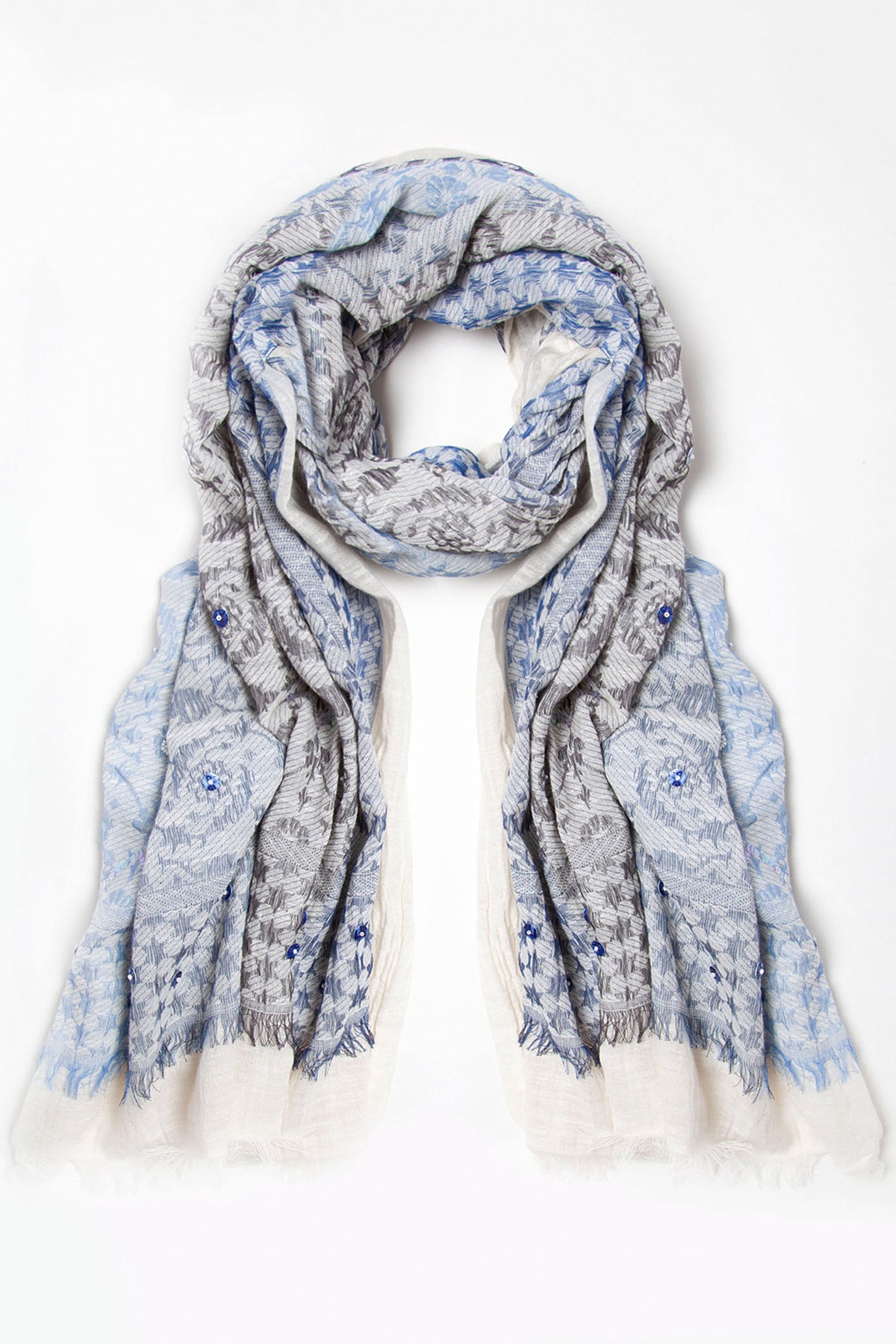 Ombre Scarf, Pale blue
