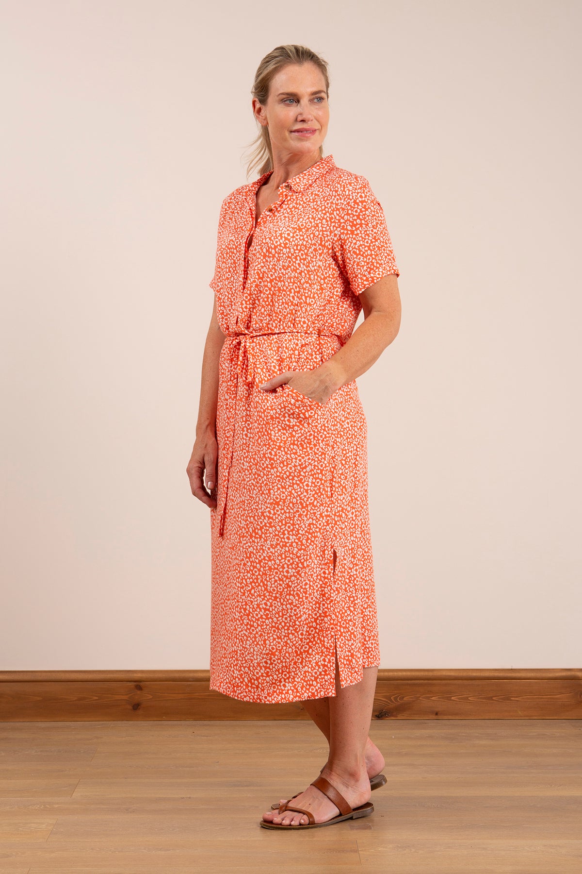 Causeway dress, orange
