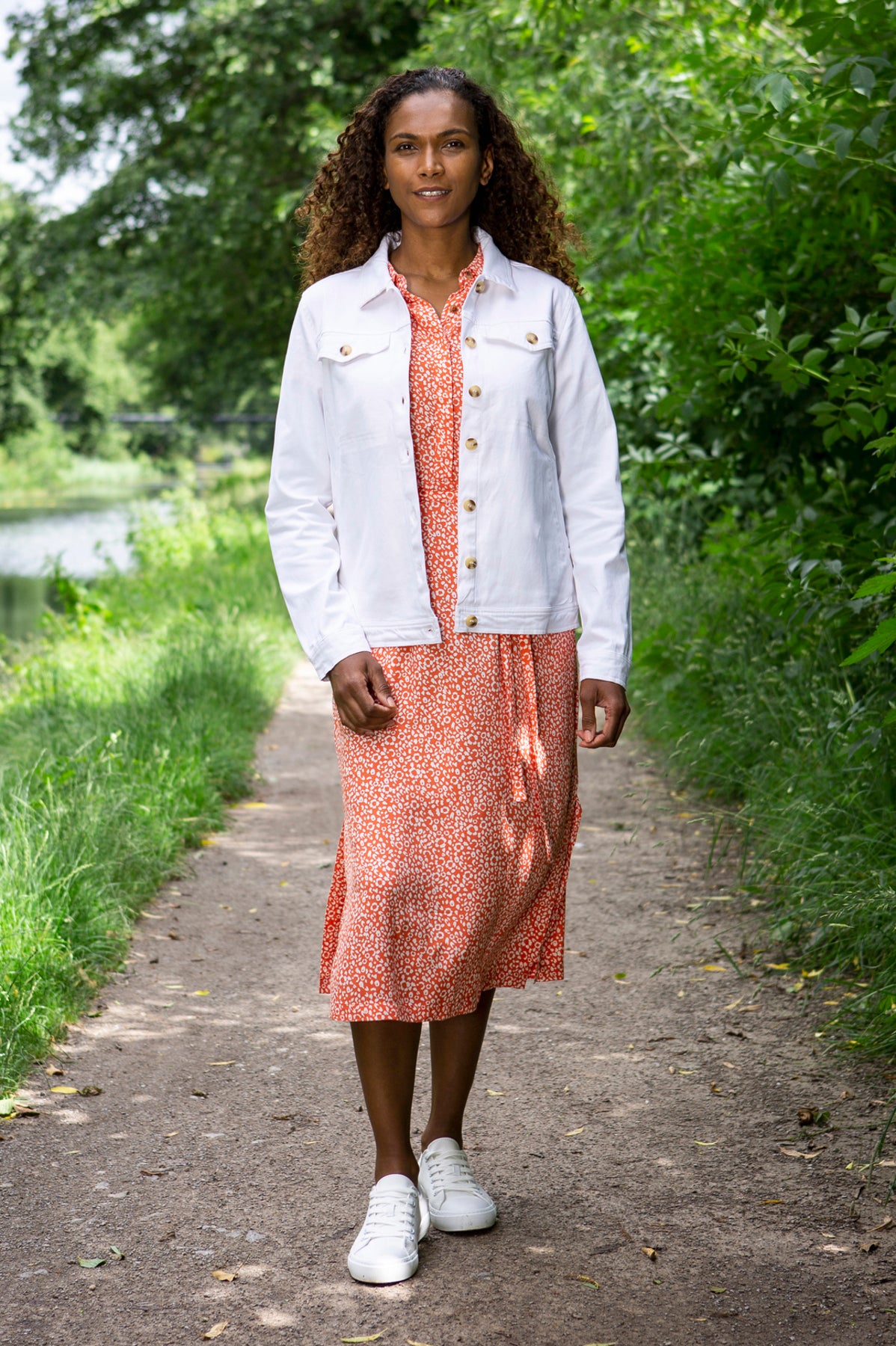 Causeway dress, orange