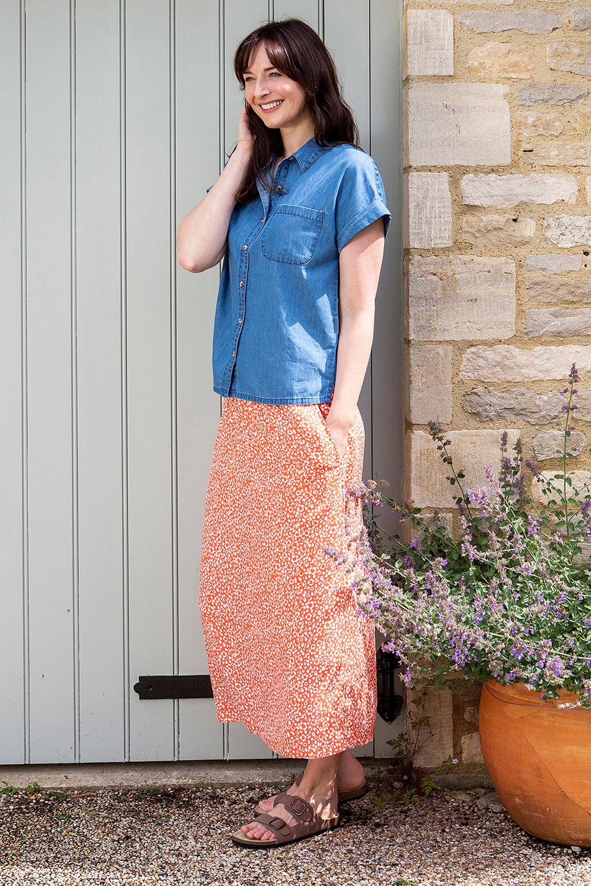 May skirt, orange