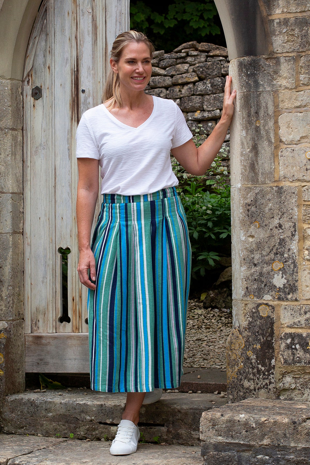 St Ives skirt, turquoise