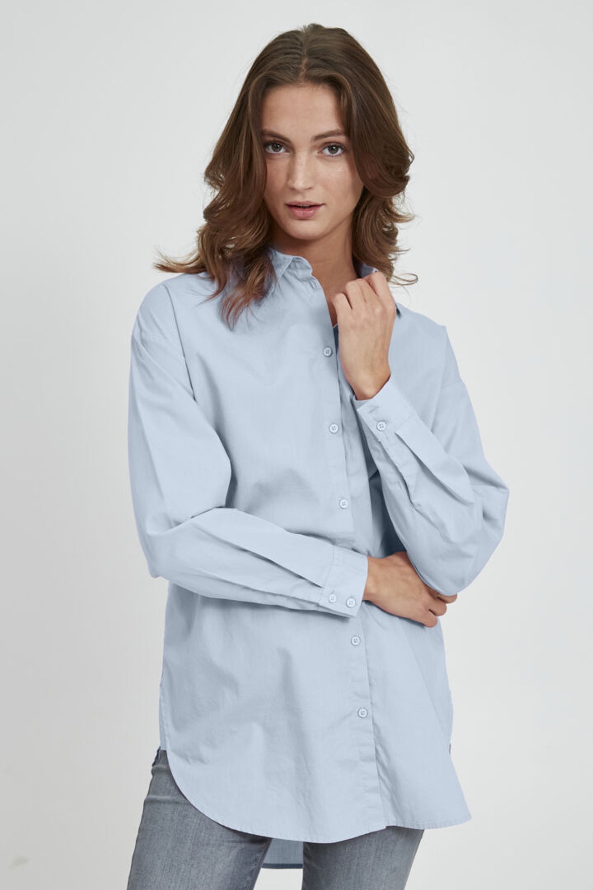 Gamze organic shirt, Blue