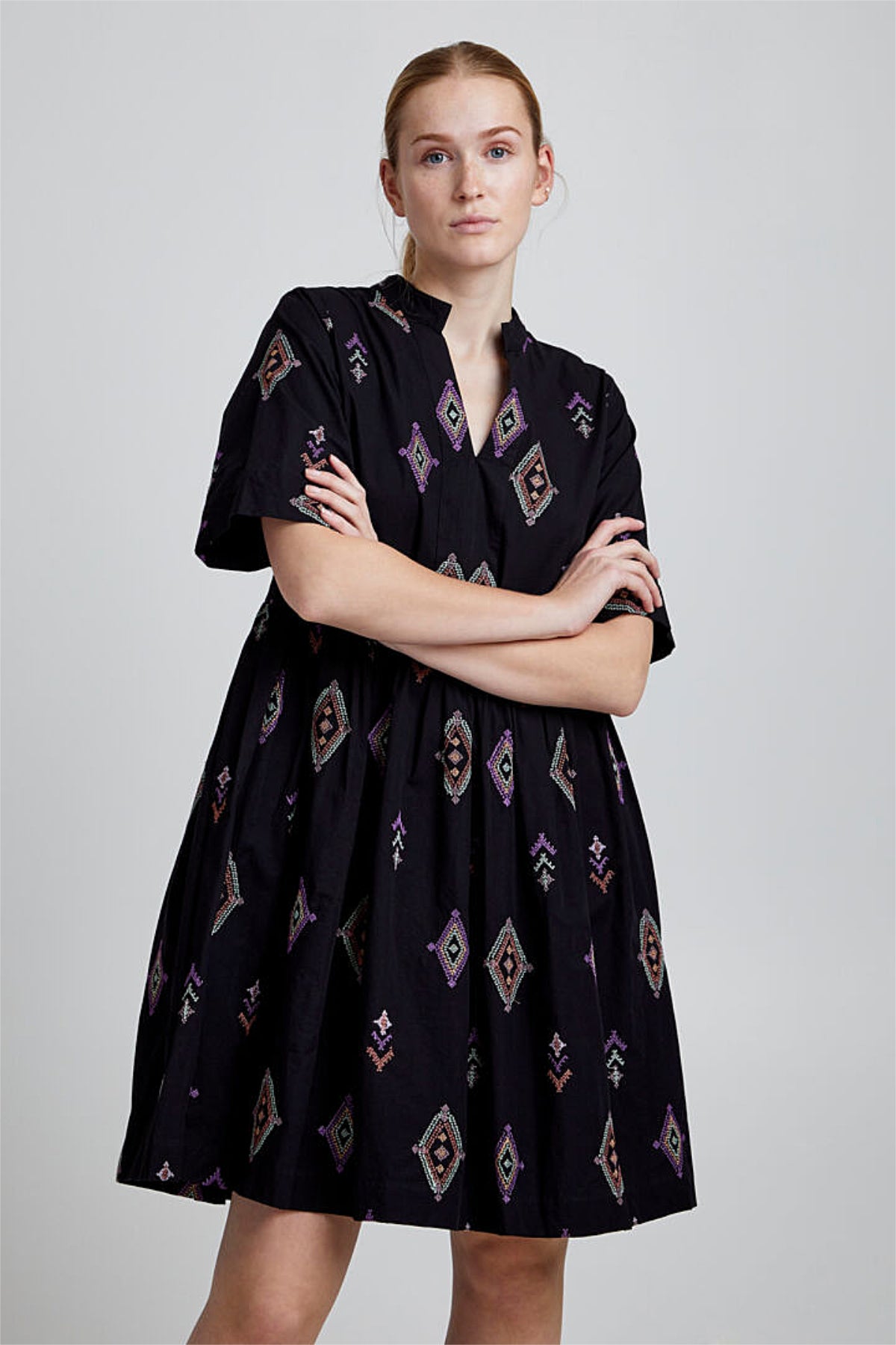 Flora dress, black