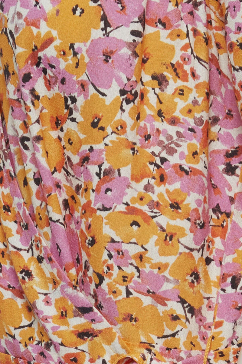 Flouri wrap dress, peach