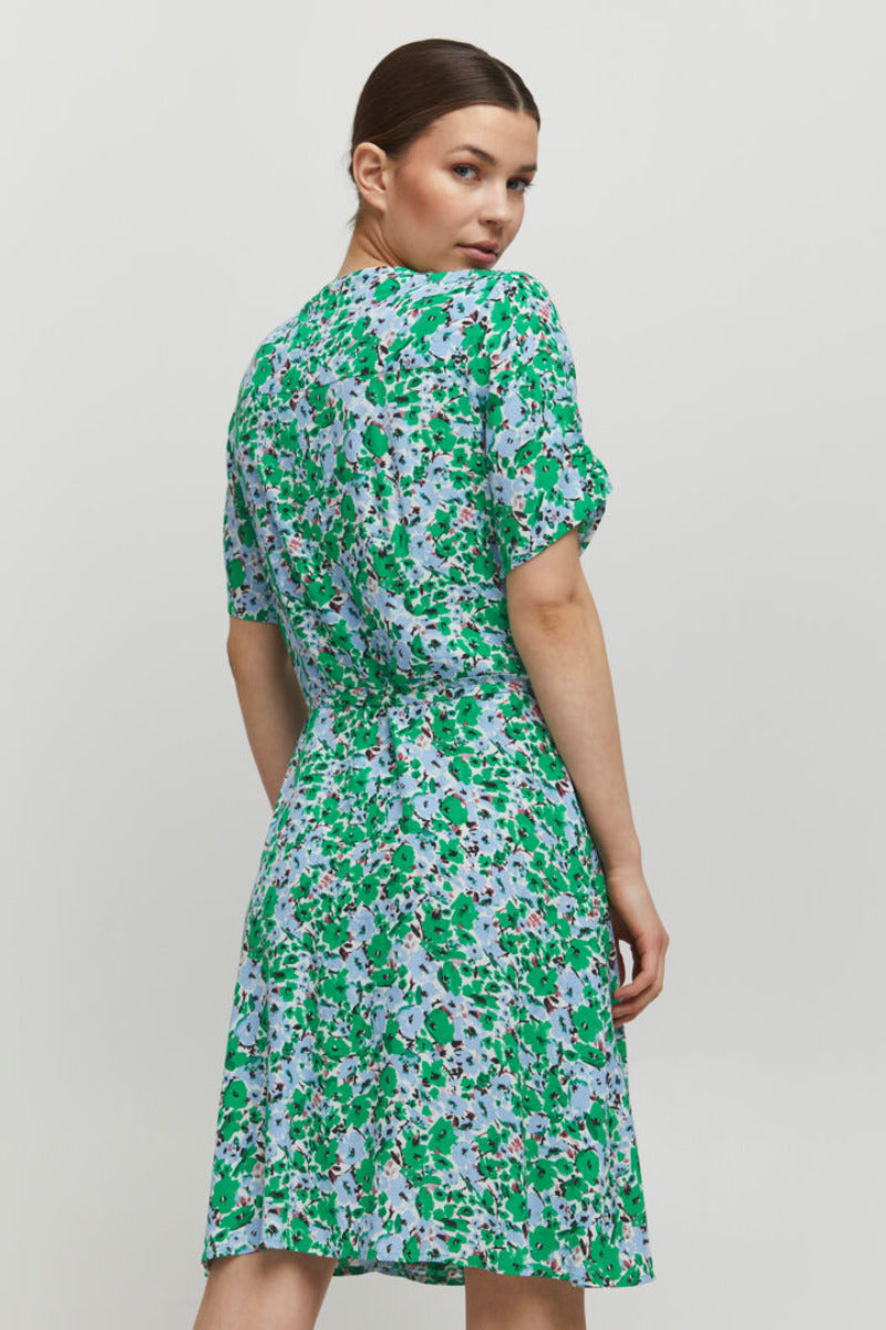 Flouri wrap dress, jelly bean