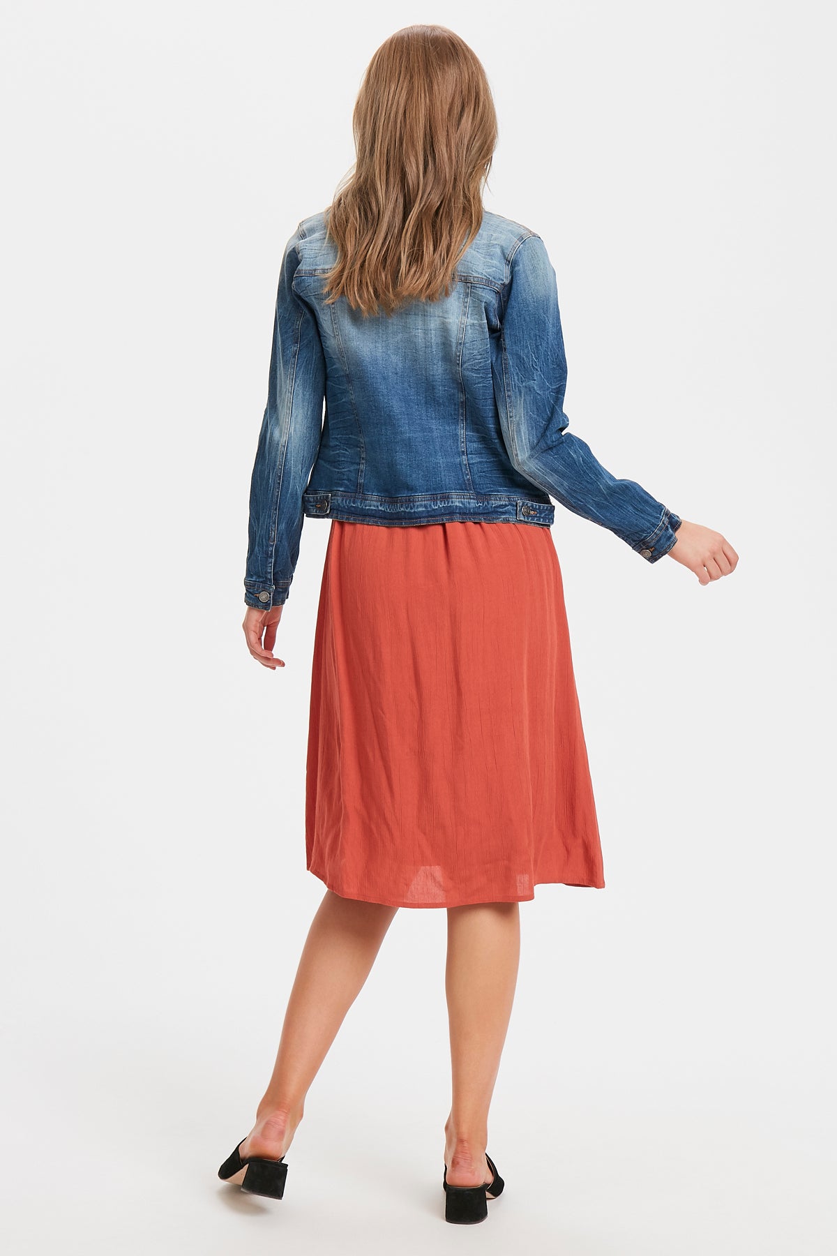 Pully denim jacket - embroidered