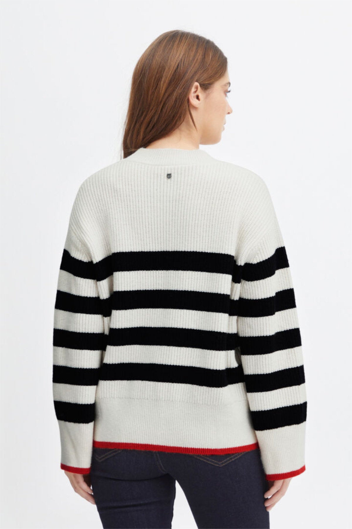 Devika round neck jumper, ivory