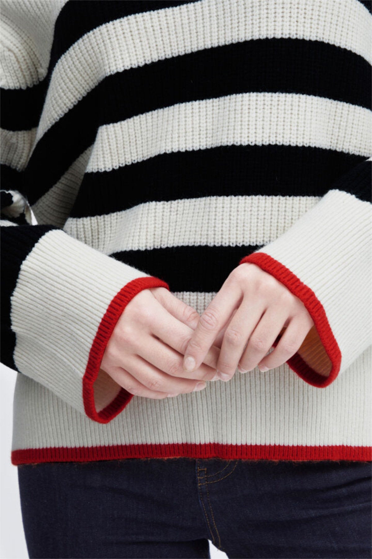 Devika round neck jumper, ivory