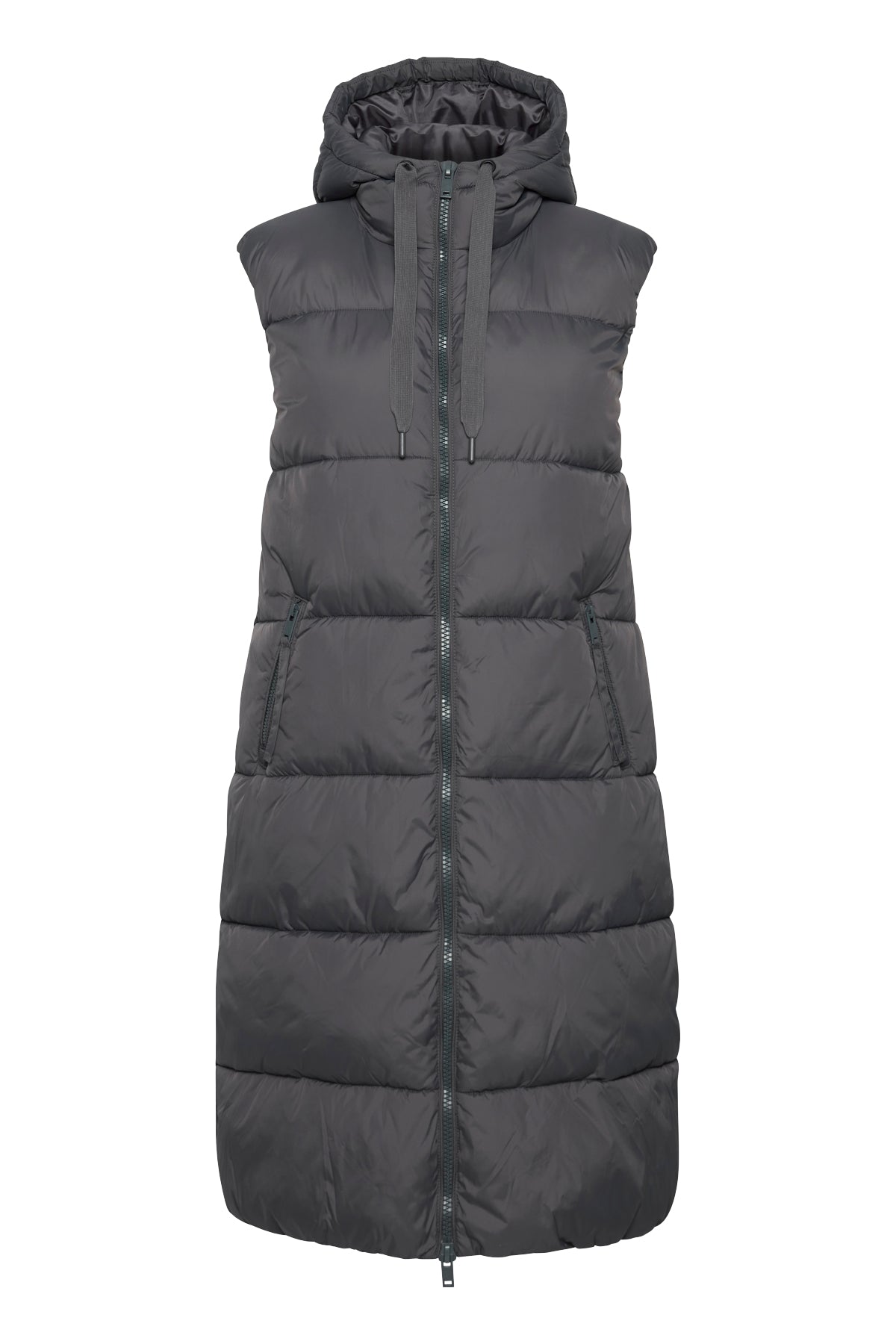 Bomina long gilet, black pearl