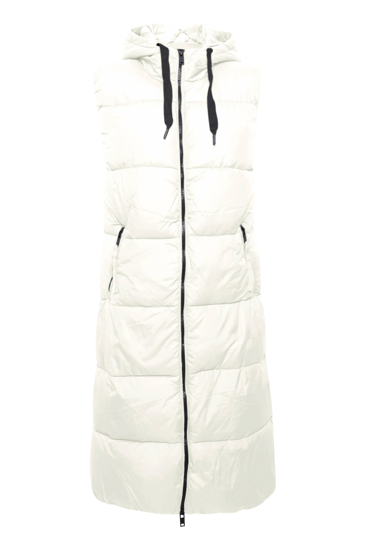 Bomina long gilet, Silver birch