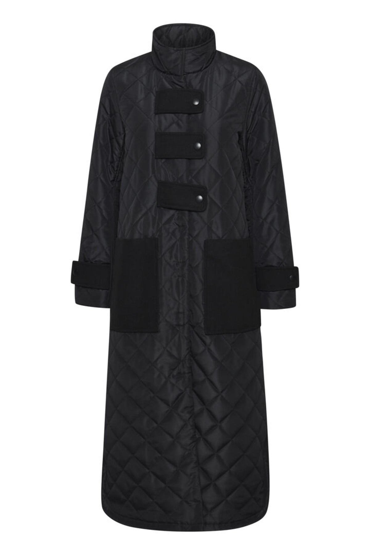 Bahar quilted coat, Black