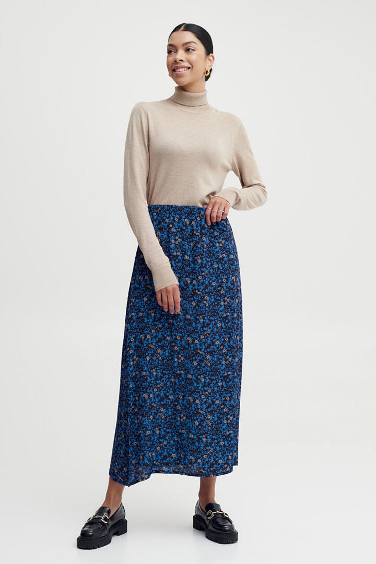 Flouri A line skirt, French blue