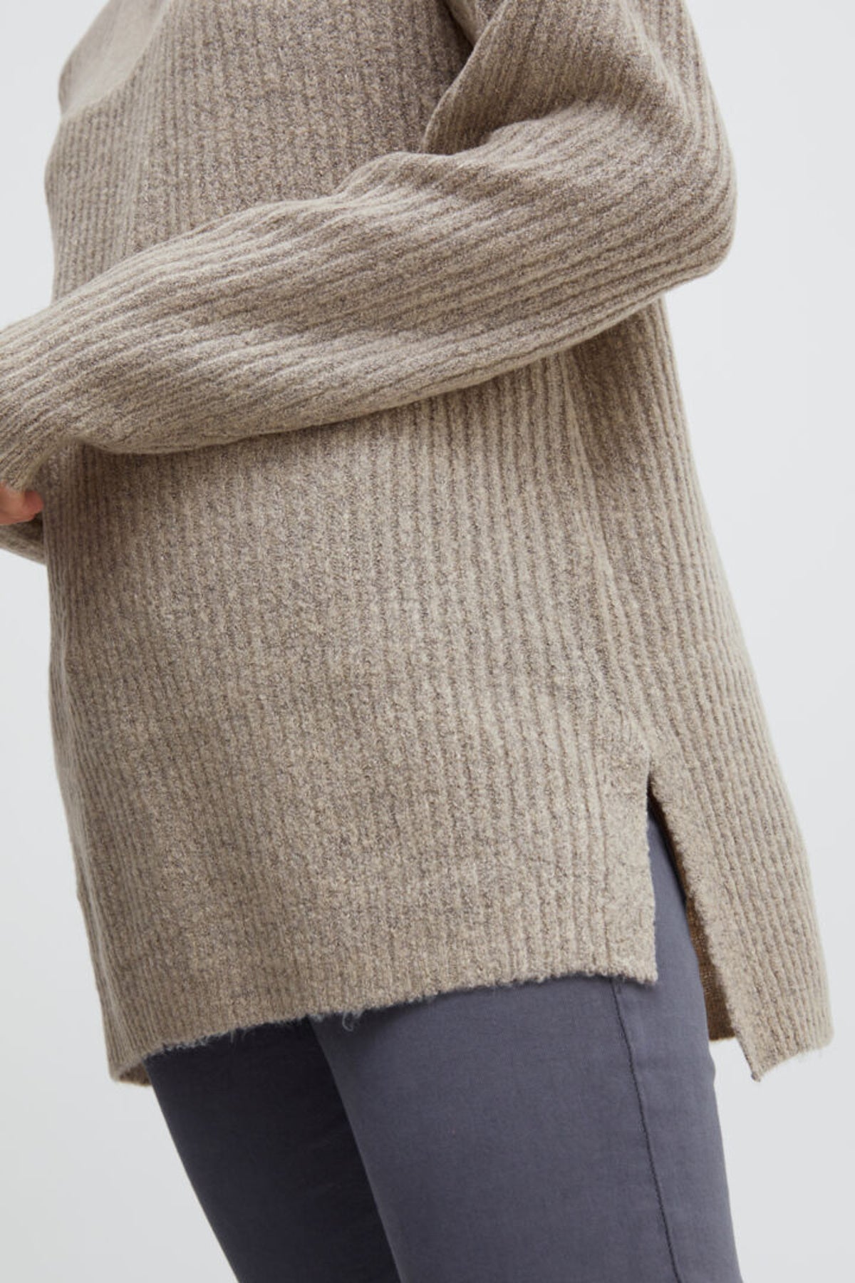 Nora zipped jumper, cement