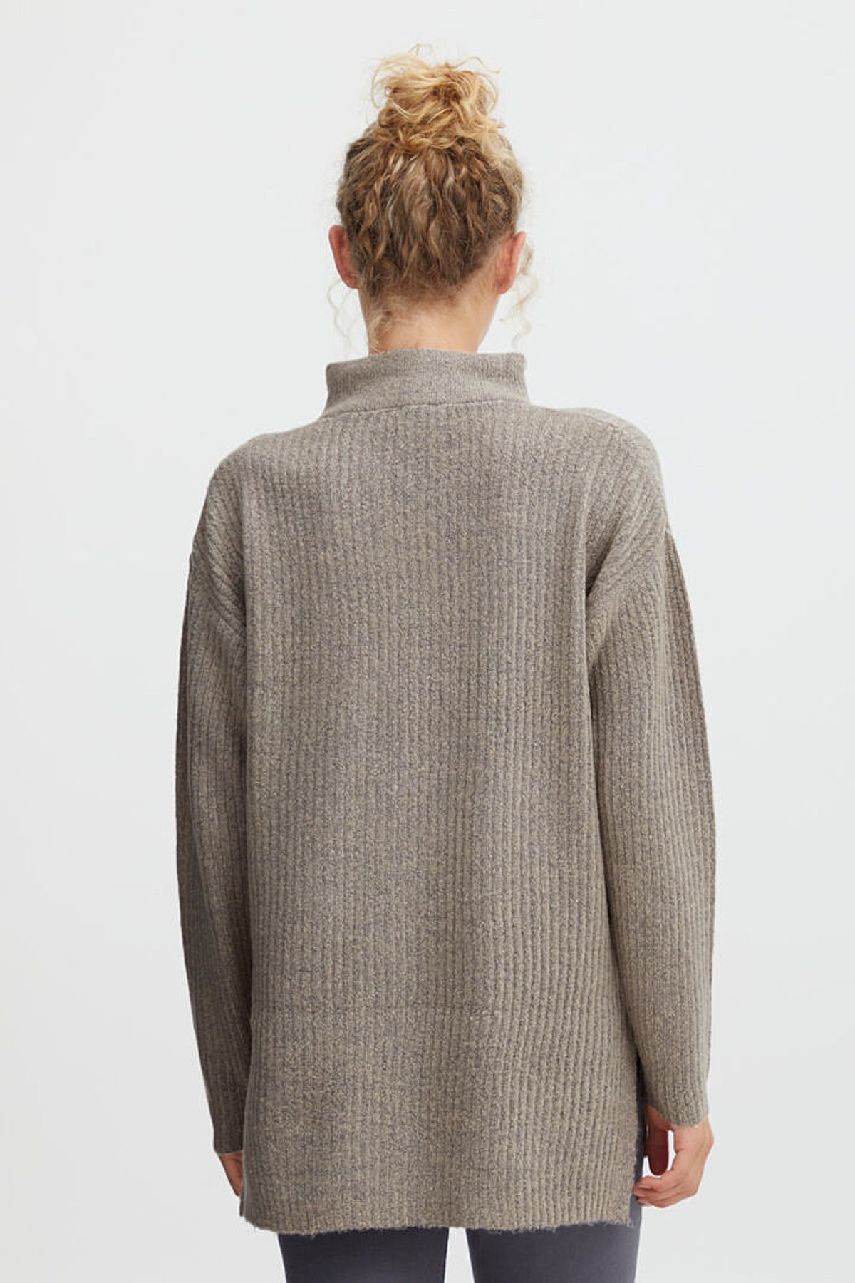 Nora zipped jumper, cement