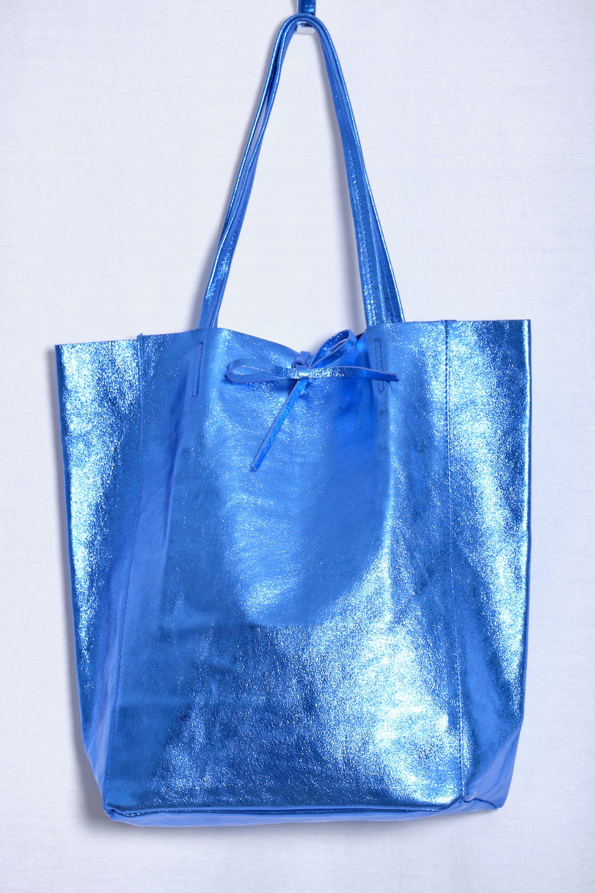 Leather bag, blue