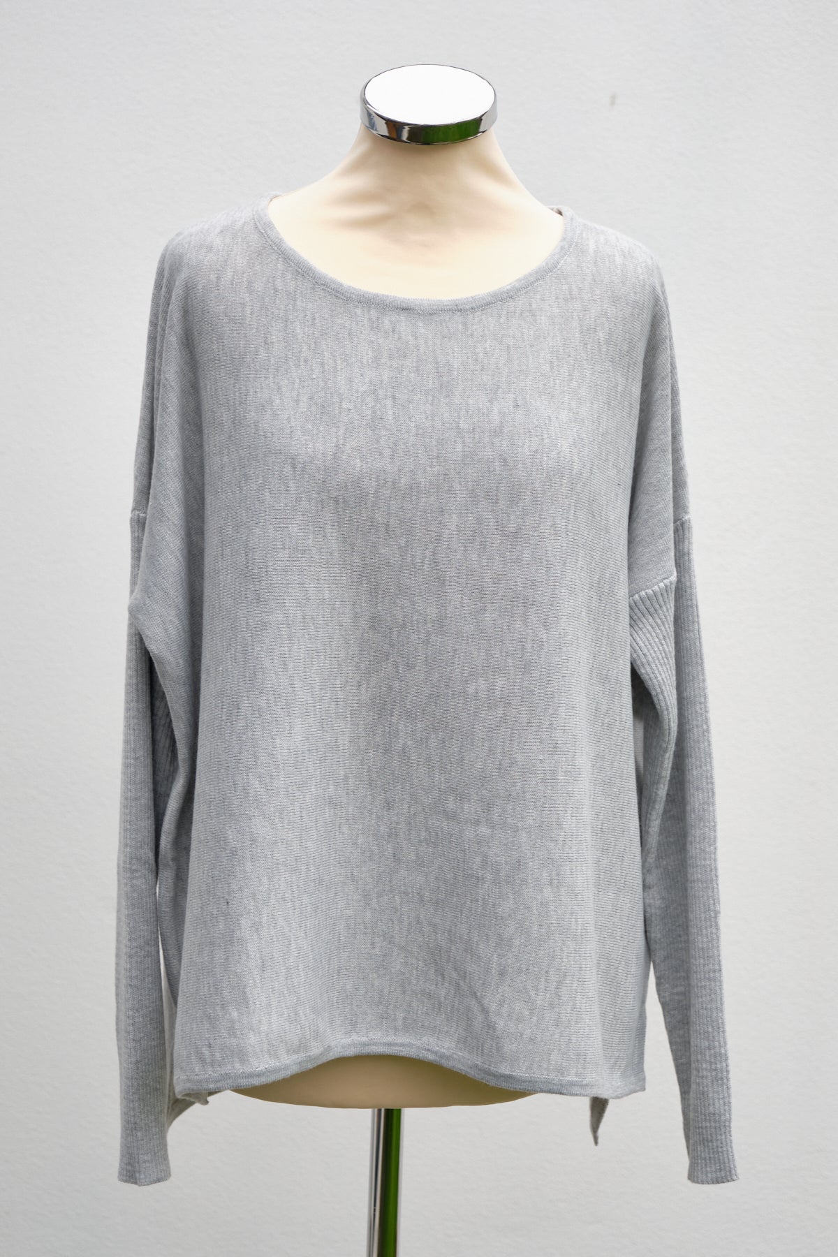 Button back jumper, Silver