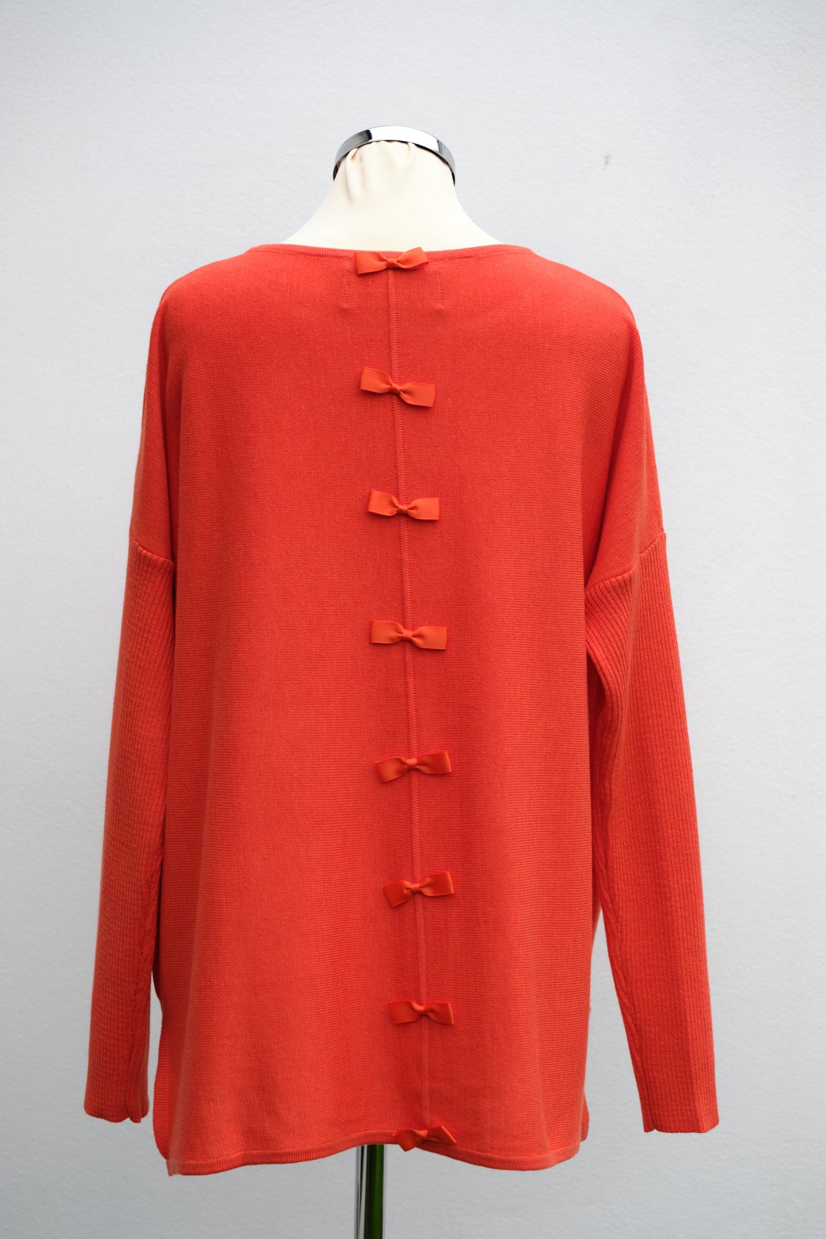 Bow back jumper, orange