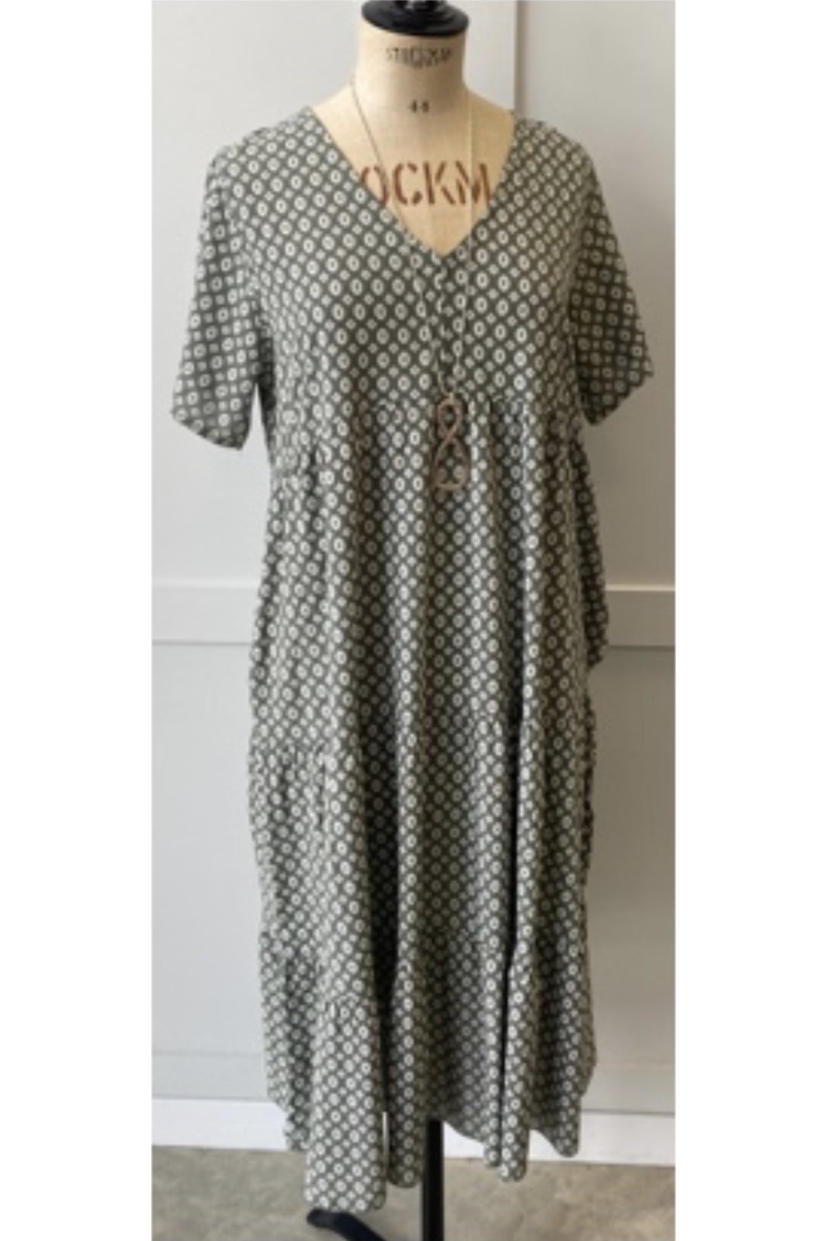 Joss 2213029 ditsy dress, sage