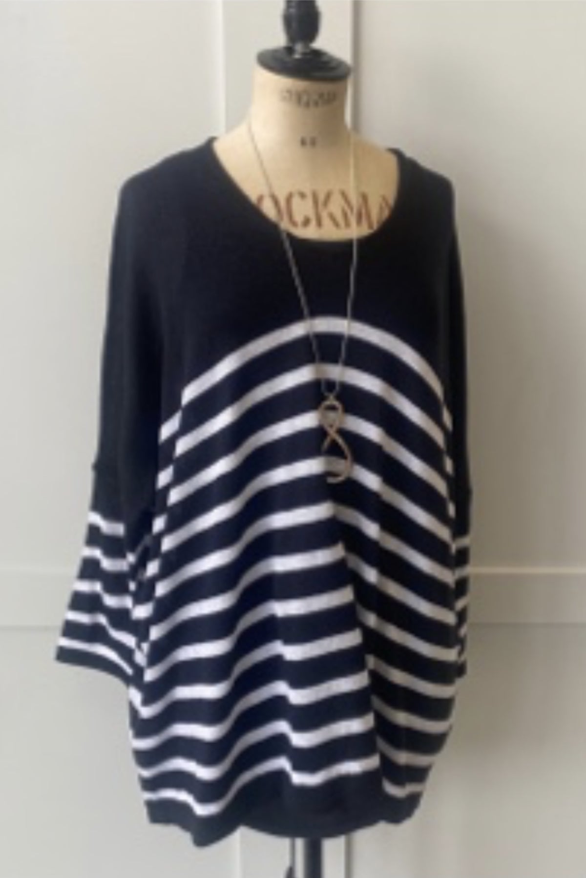 Joss fine knit jumper, navy