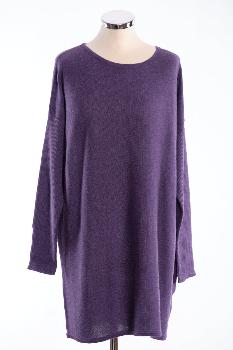Bow back tunic, purple