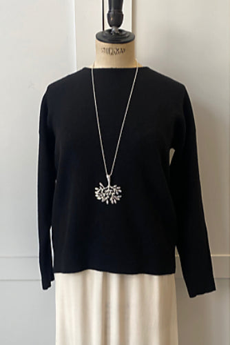 Joss rib bottom jumper, black