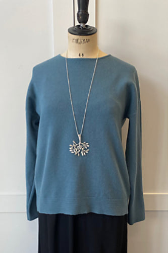 Joss rib bottom jumper, teal