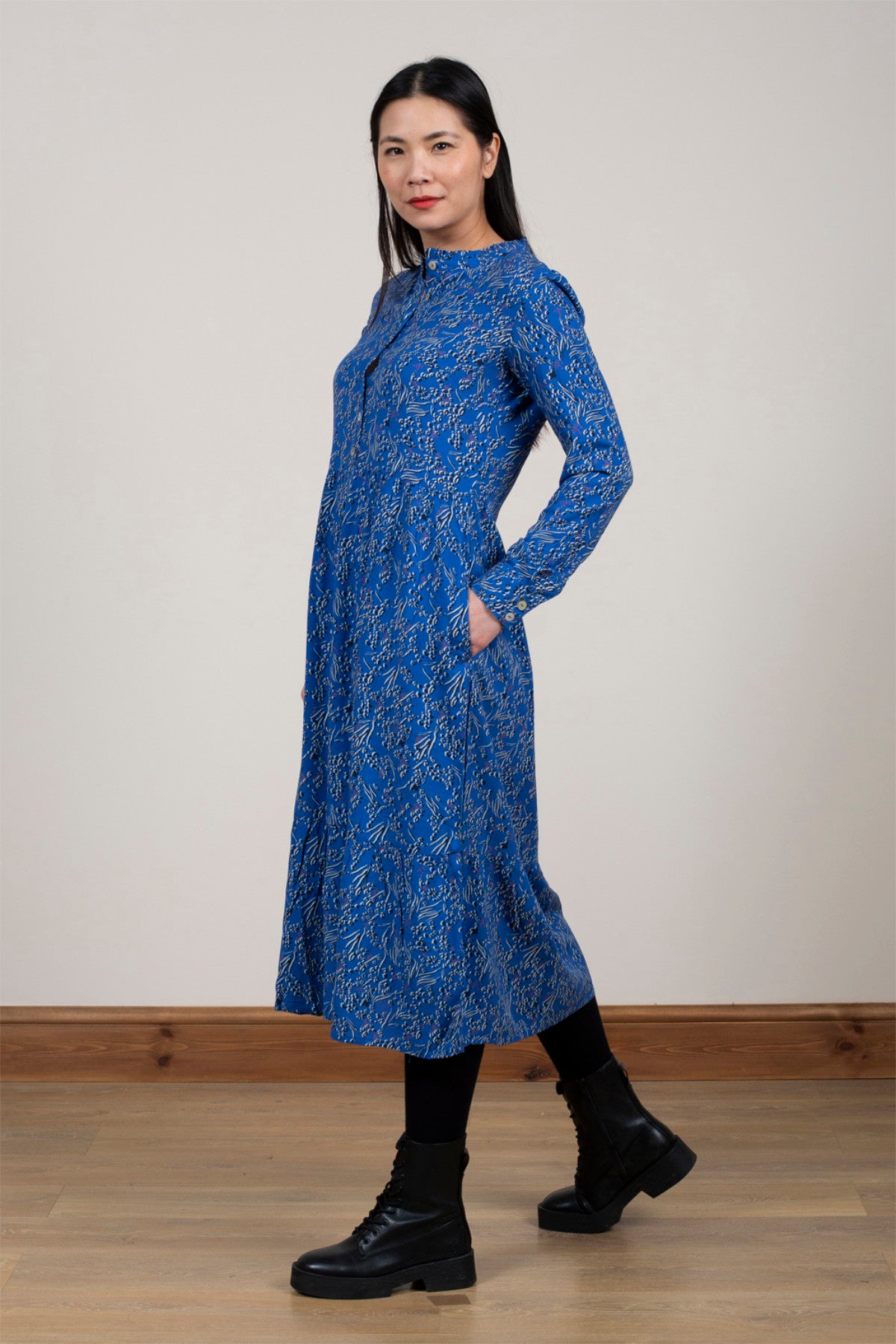 Valley dress, cobalt blue