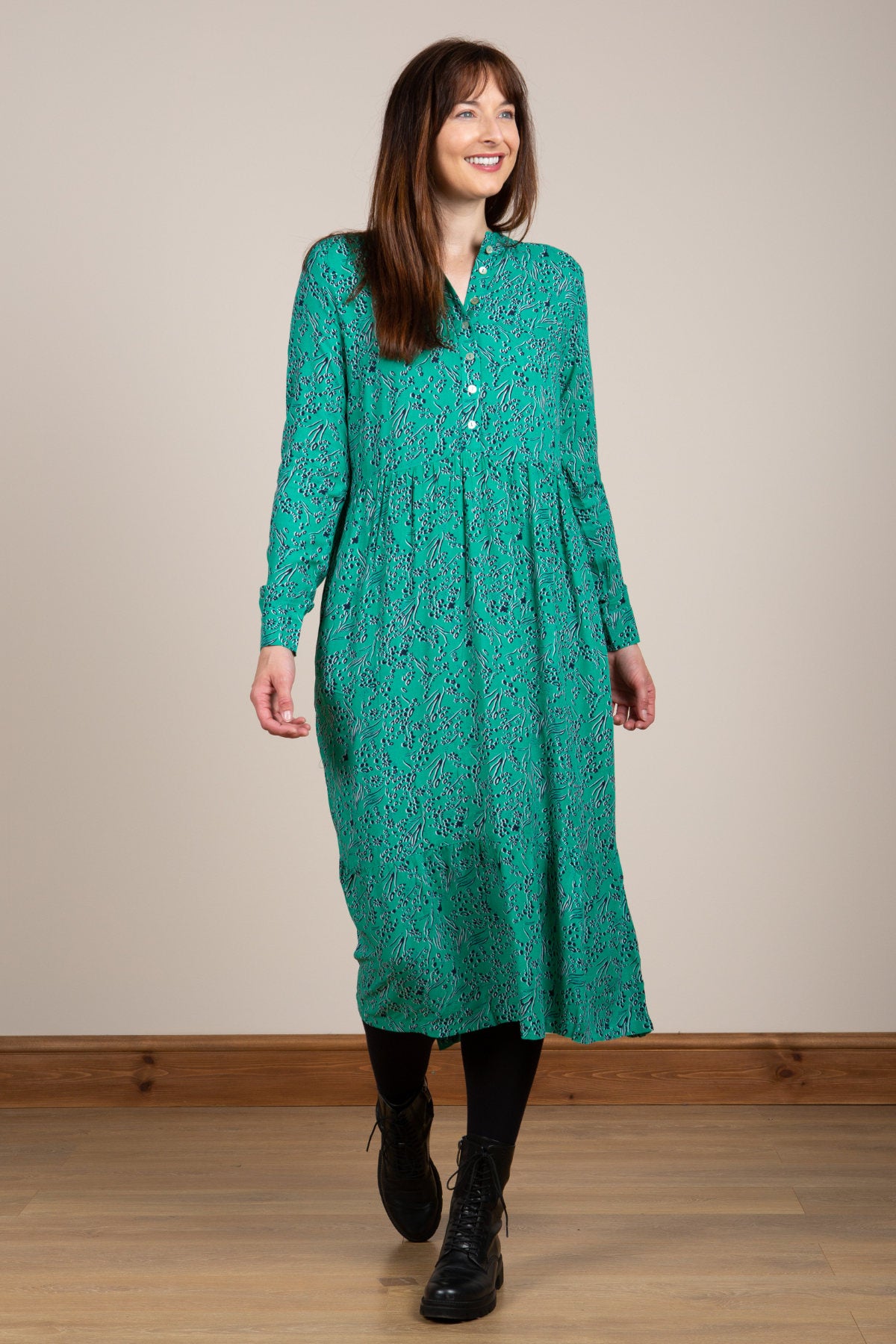Valley dress, emerald