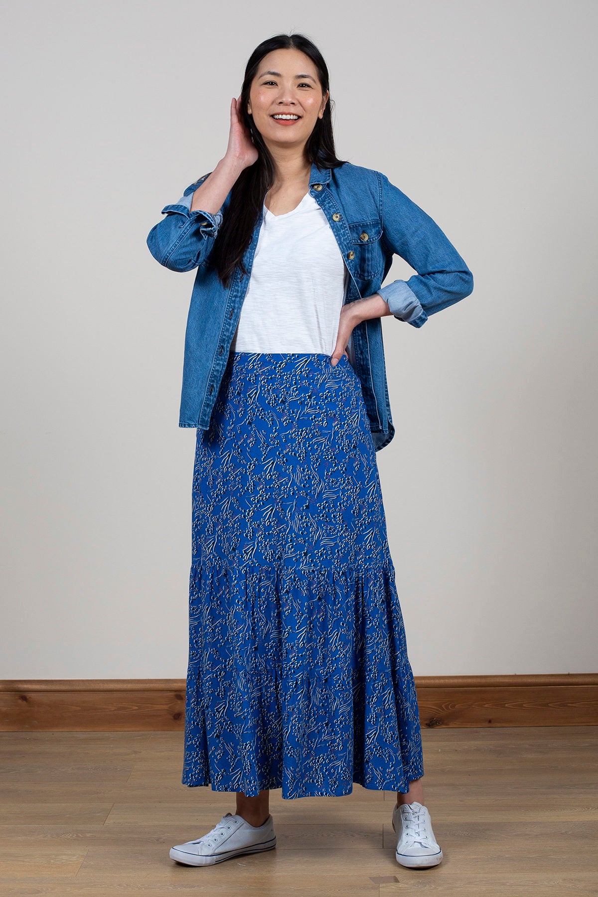 Frome skirt, cobalt blue