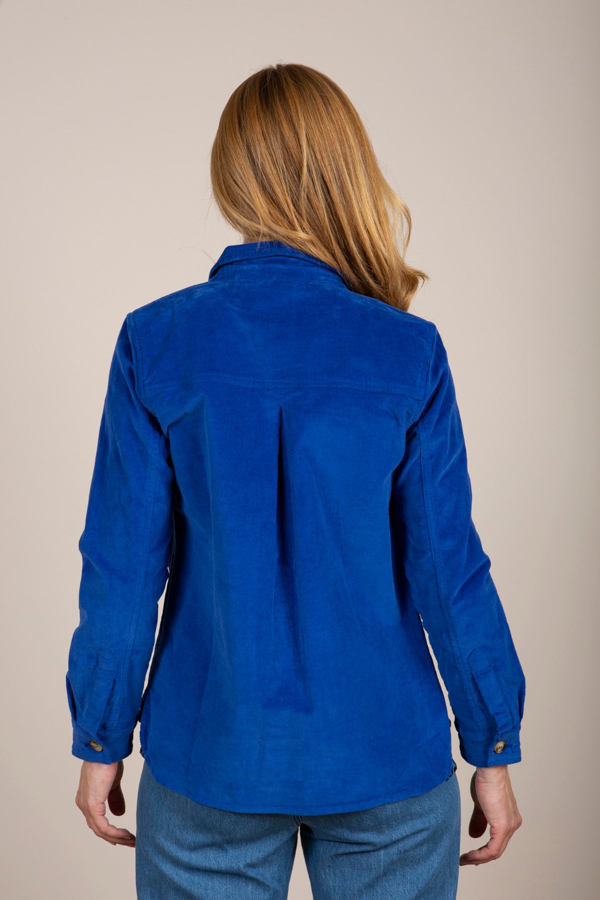 Pincot shacket, cobalt blue