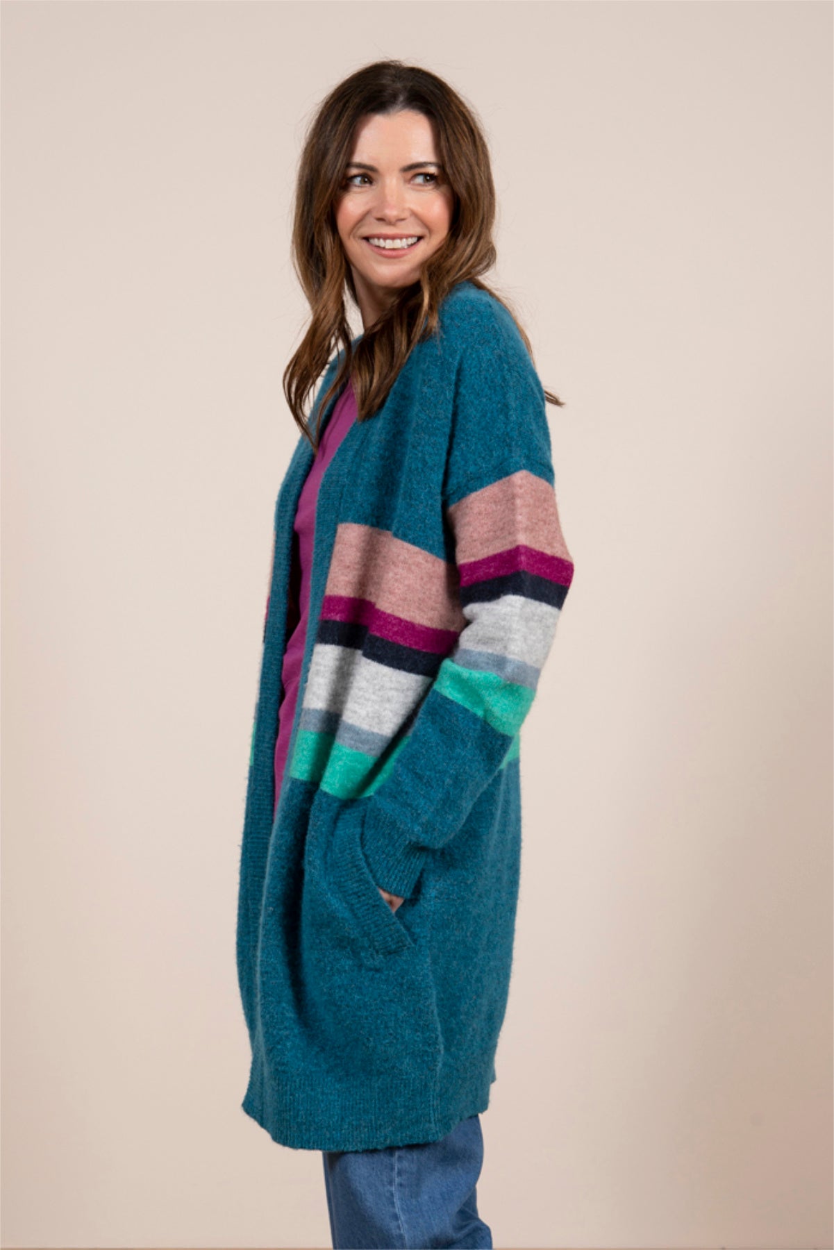 Louisa cardi, dark teal