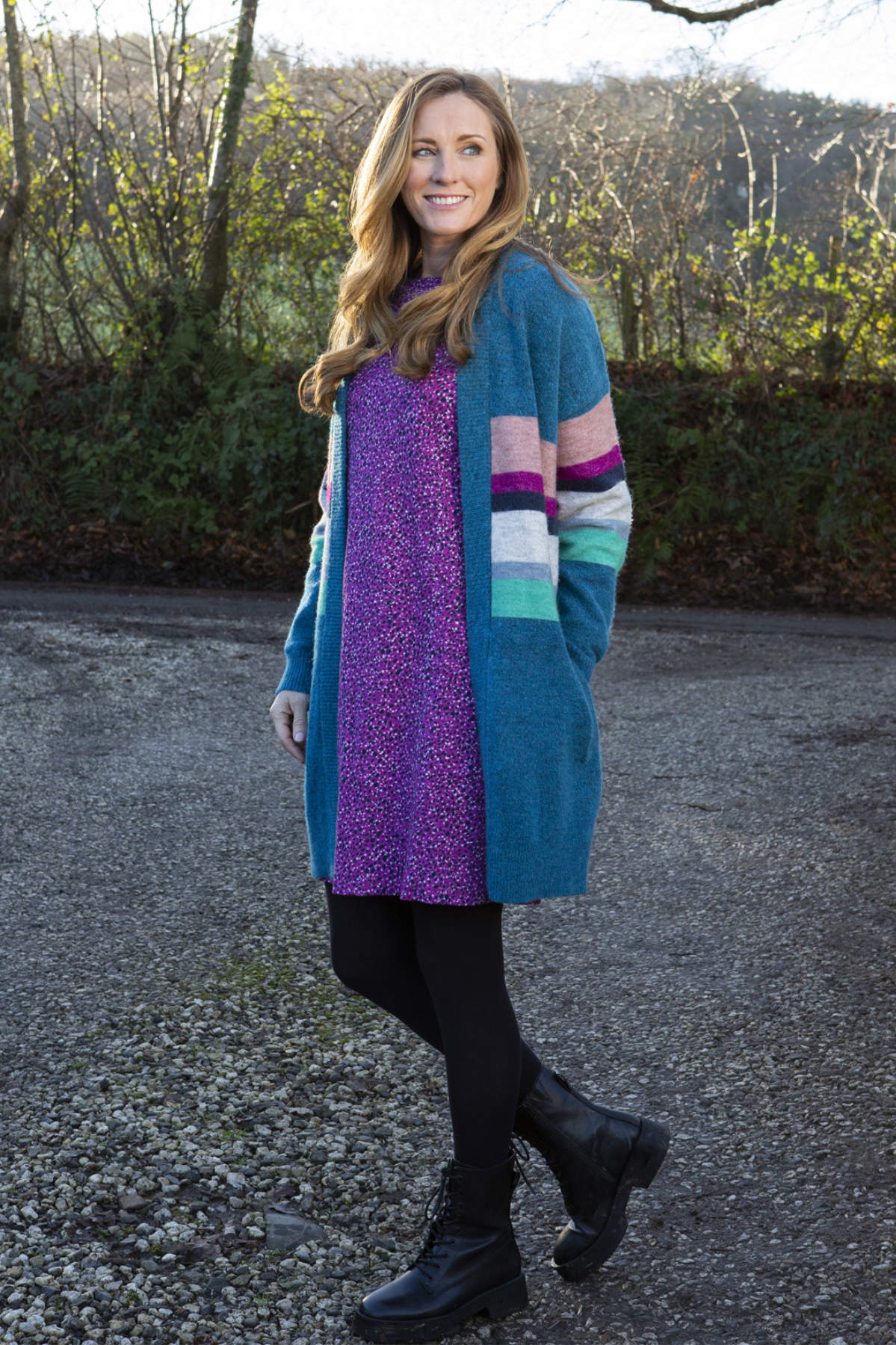 Louisa cardi, dark teal