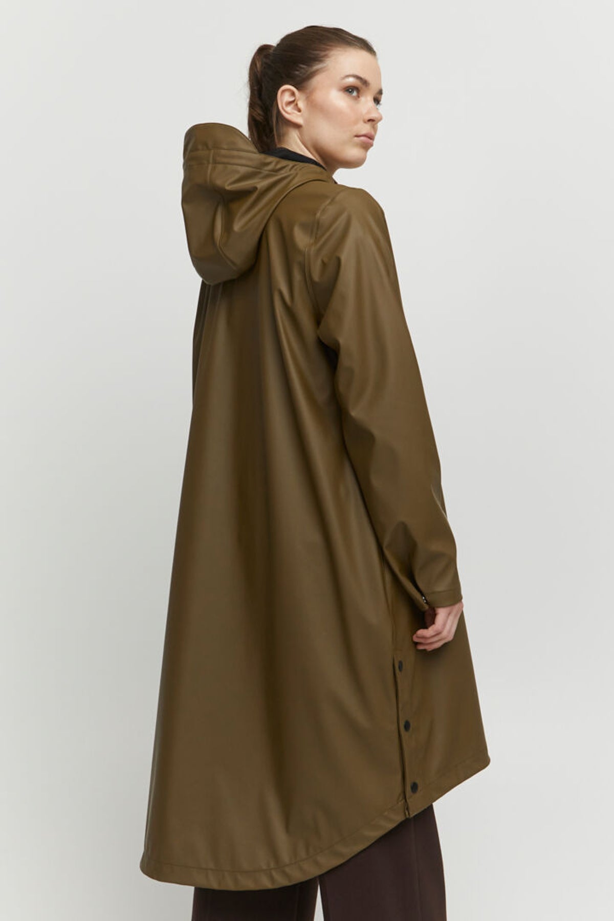 Avan long raincoat, olive