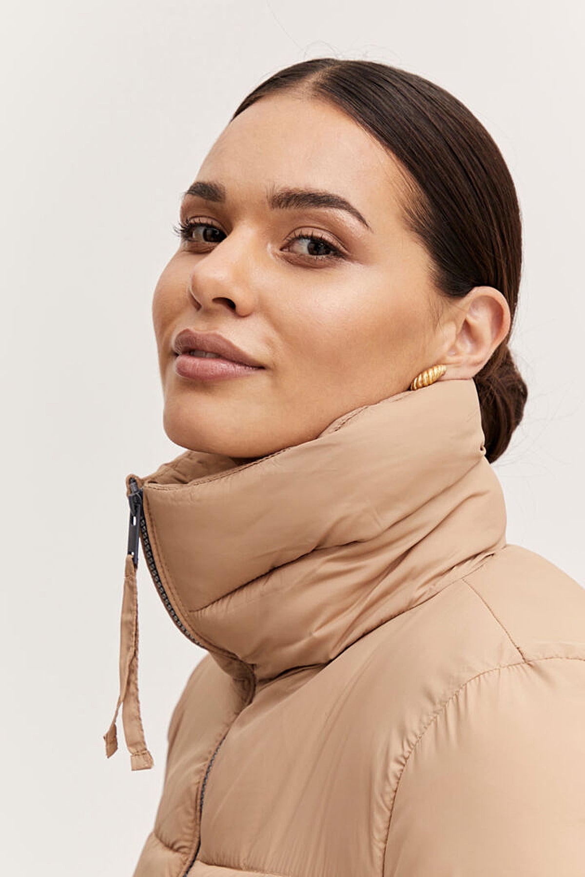 Bomina puffy coat, tan