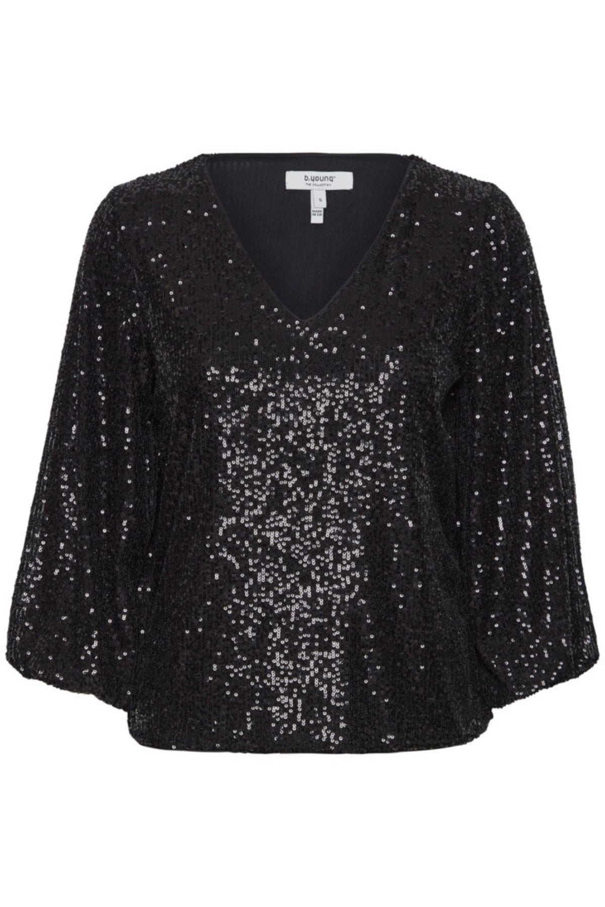 Solia sequin top, black