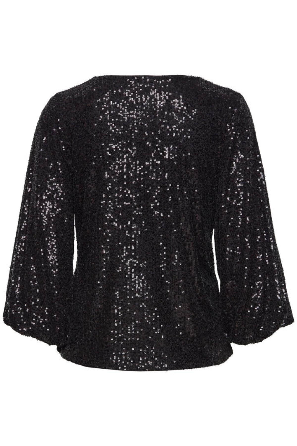 Solia sequin top, black