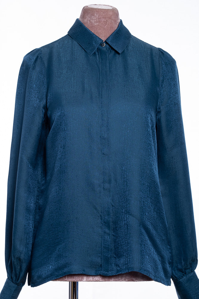 Mya silky shirt, teal