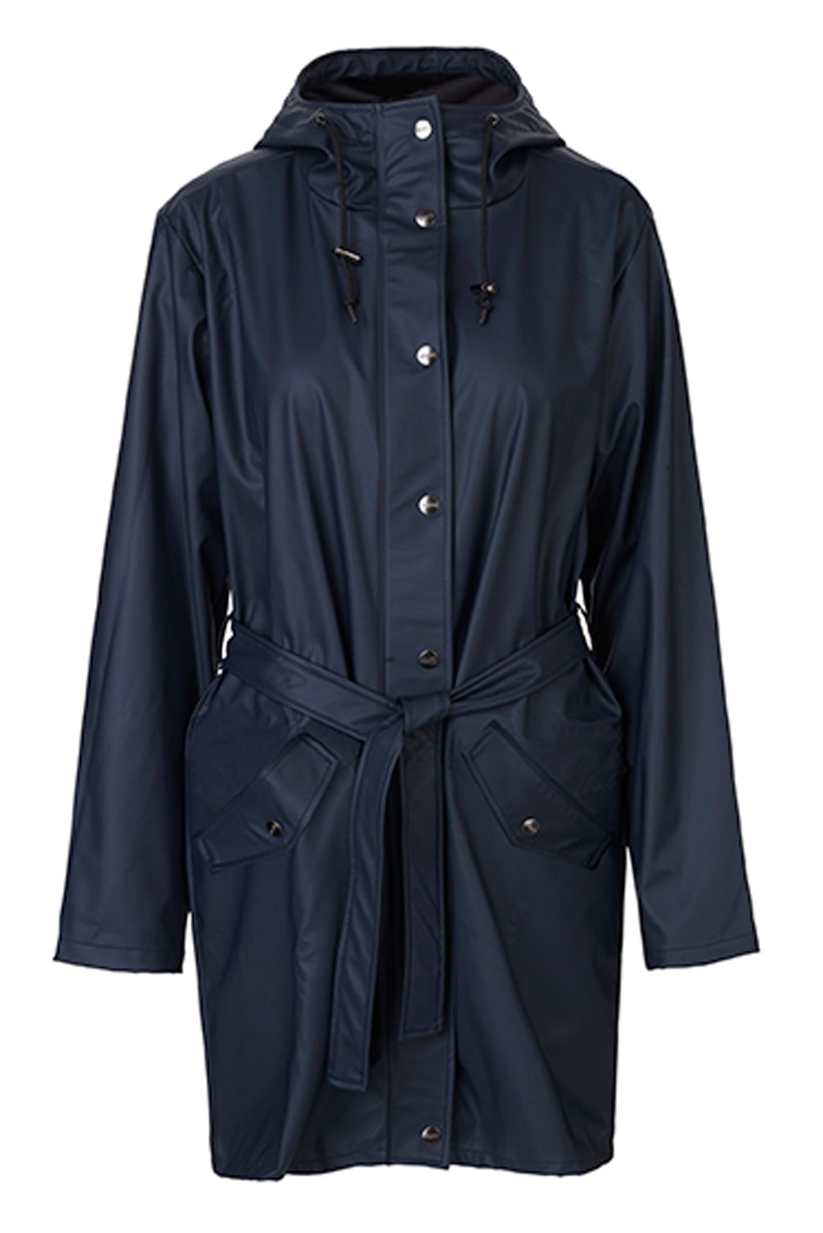 mbyM Festival raincoat, navy, front view