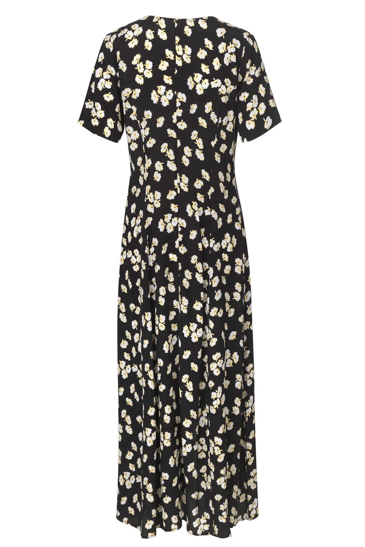 mbyM Rossie floral print maxi dress, black, rear view
