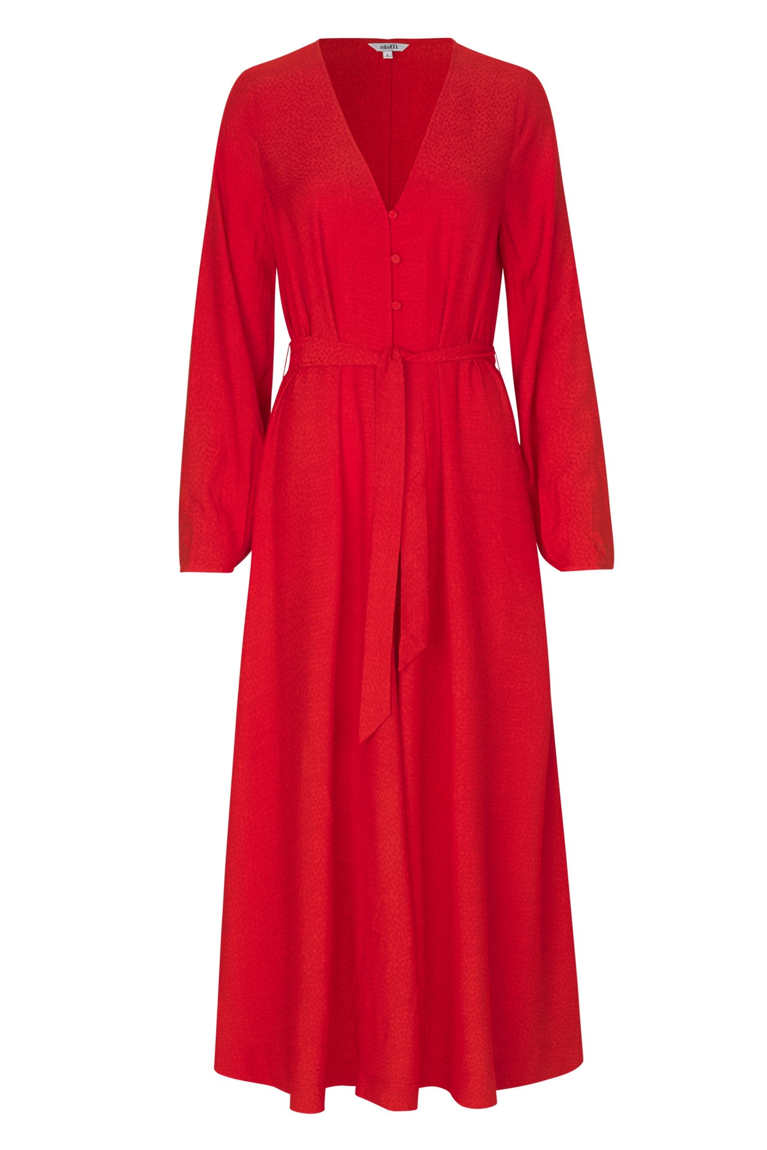 mbyM Jorden vintage style maxi dress, scarlet, front view