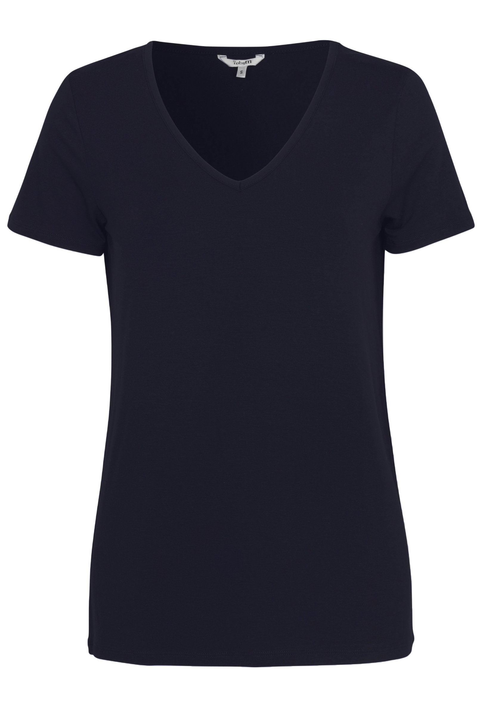mbyM Queenie tee shirt top, navy, front view