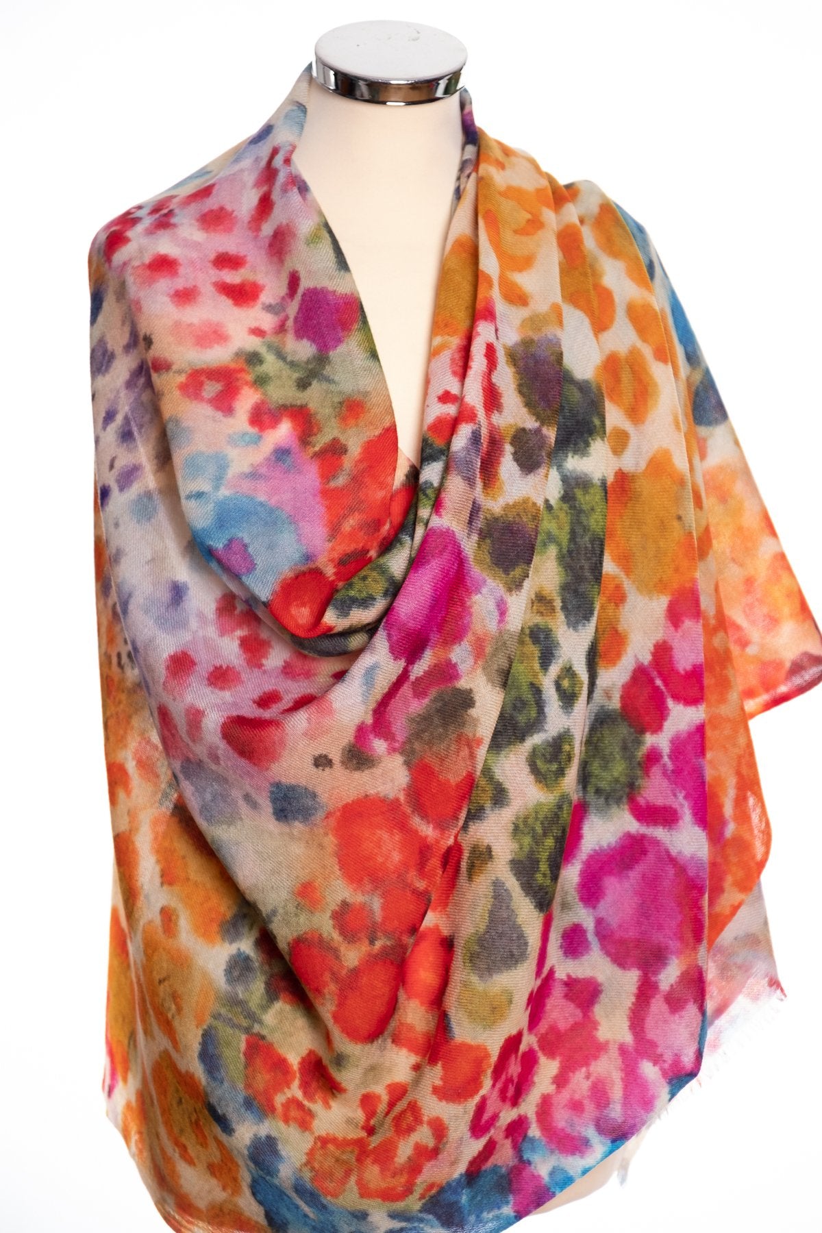 Kapre Abstract animal print scarf, multi colour, wrap view