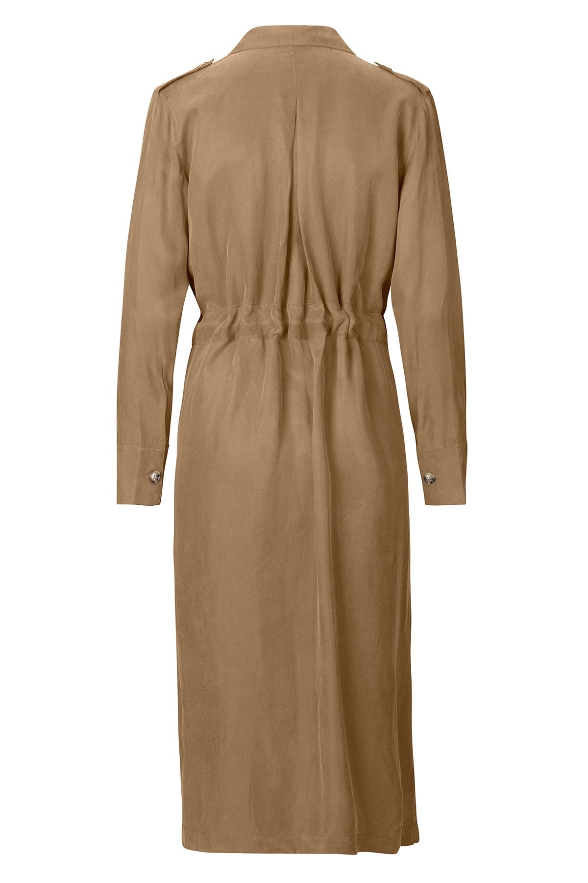 mbyM Veronica shirt dress, brown, rear view