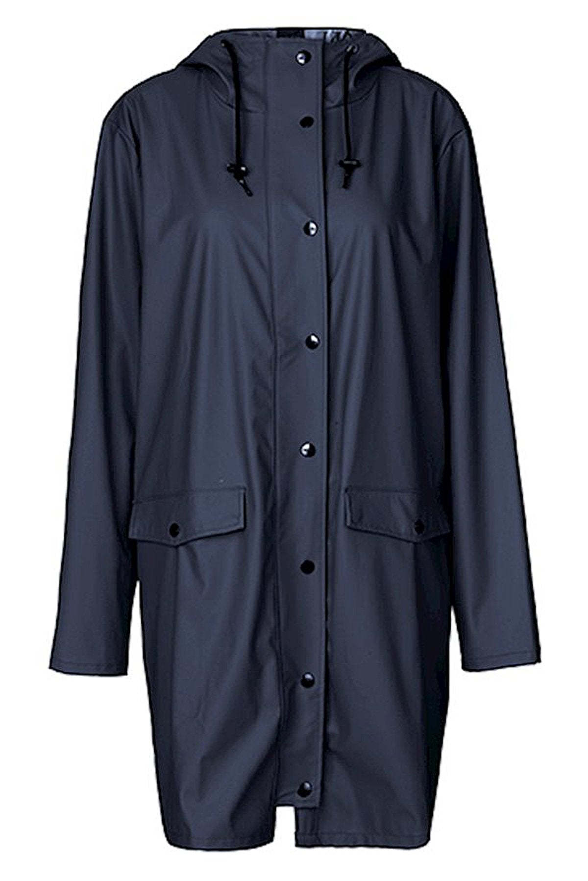 mbyM Fabiola waterproof raincoat, navy, front view